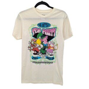 Disney Alice in Wonderland Graphic T Shirt Size XS Mad Hatters Tea Party Cosplay